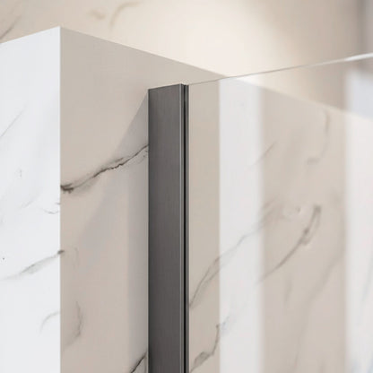 Duschwand Rea Flexi Transparent / Titan 80  6