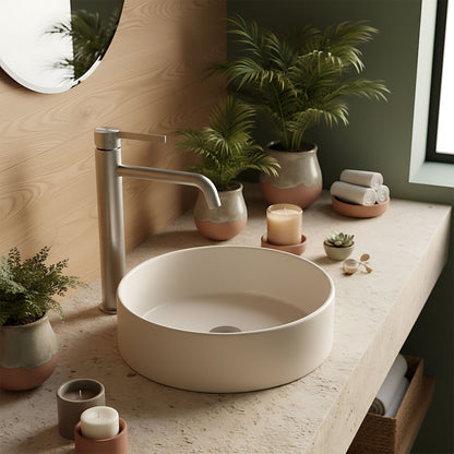 Waschbeckenarmatur Rea Foster Brush Nickel High  9