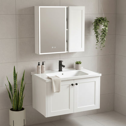 Badezimmermöbel-Set mit Waschbecken Monti 60cm White  3