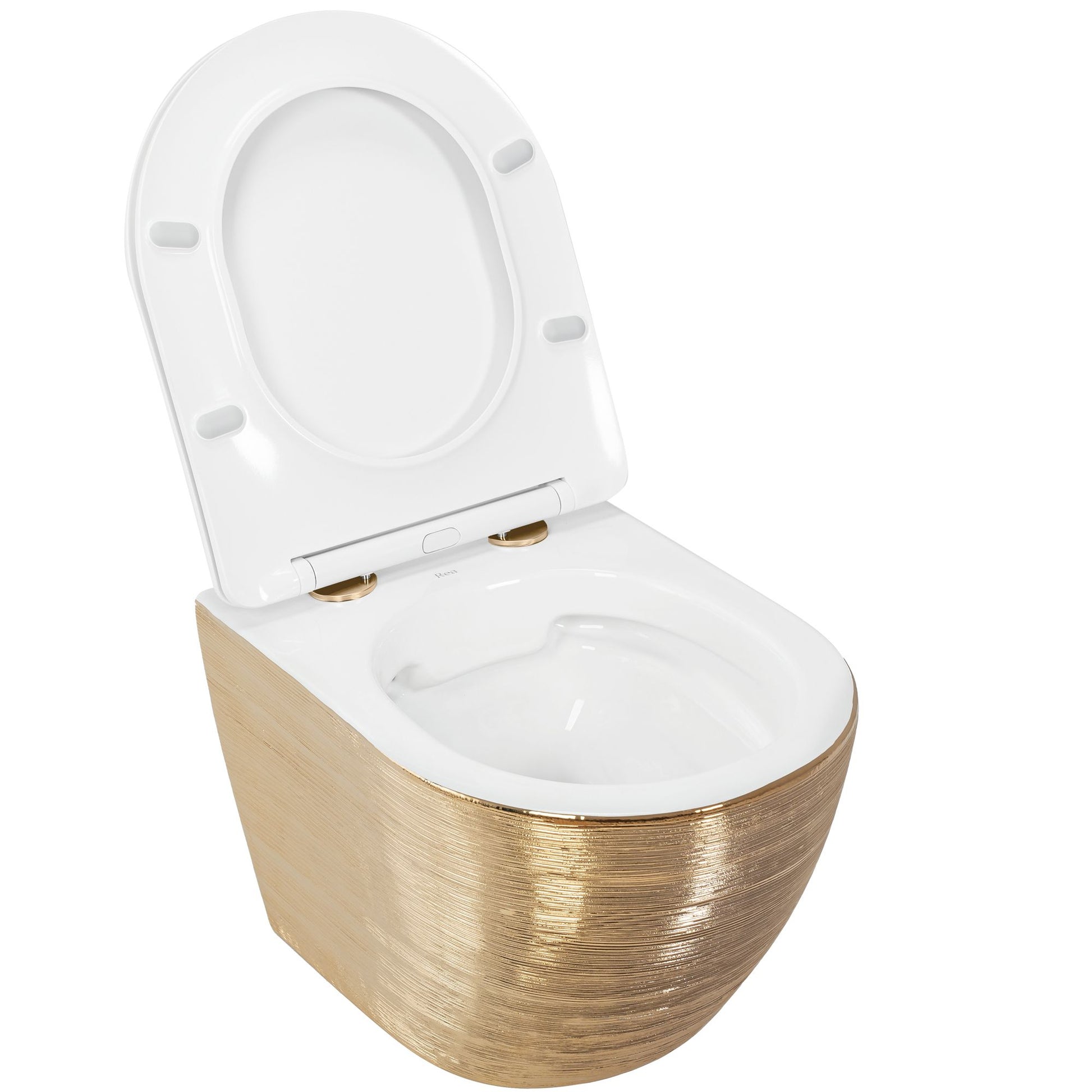 WC Schüssel Randlos Carlo Flat Brush Gold  5