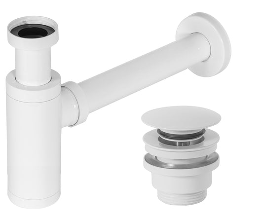 Waschtisch-Siphon Klik-Klak Universal Rea Weiß  1