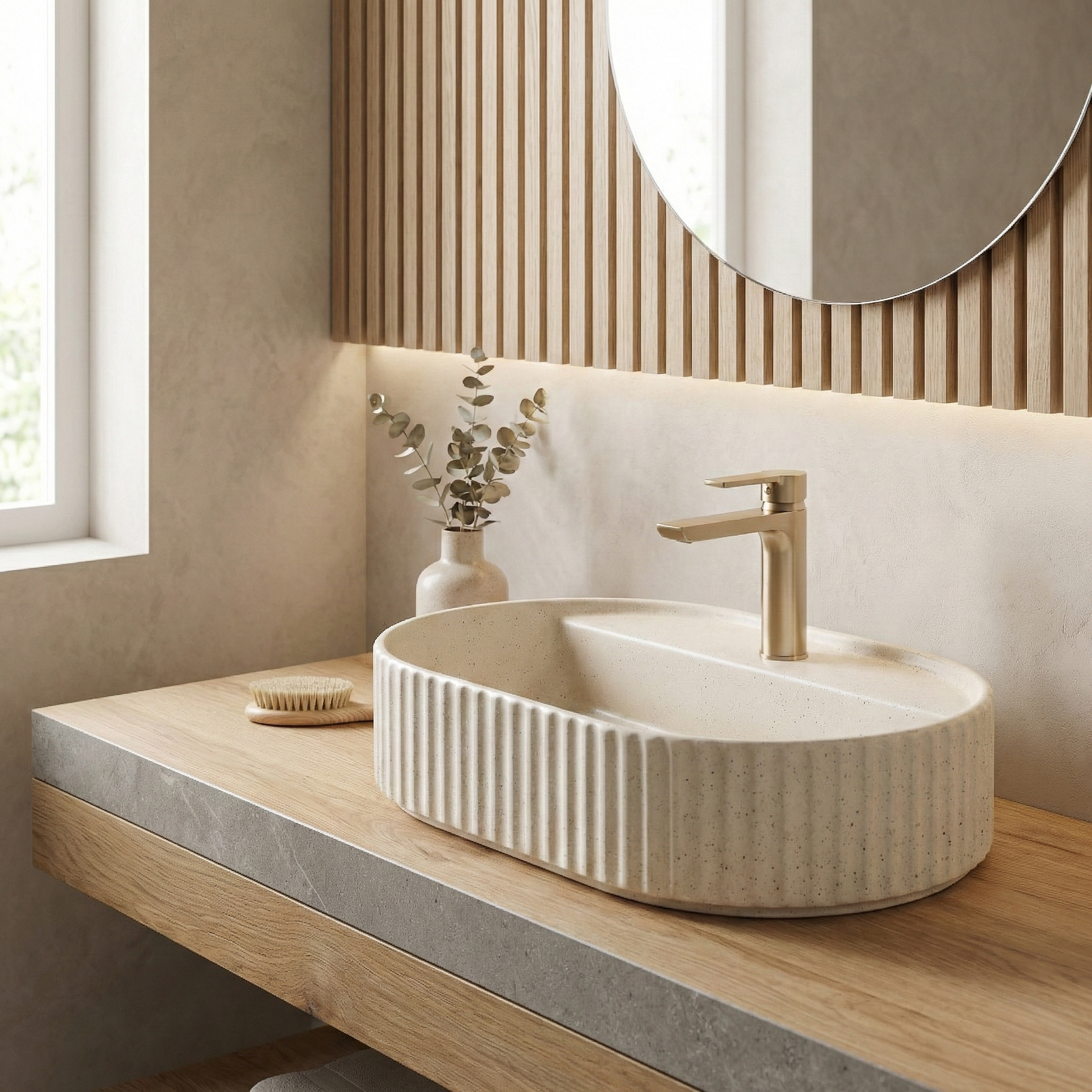 Aufsatzwaschbecken Rea Marcela 60 Vanilla  3