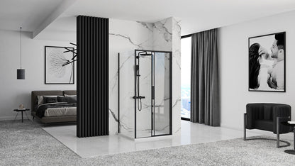 Eckdusche Rapid Slide Black 150 x 90 4