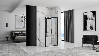Eckdusche Rapid Slide Black 120 x 80 4