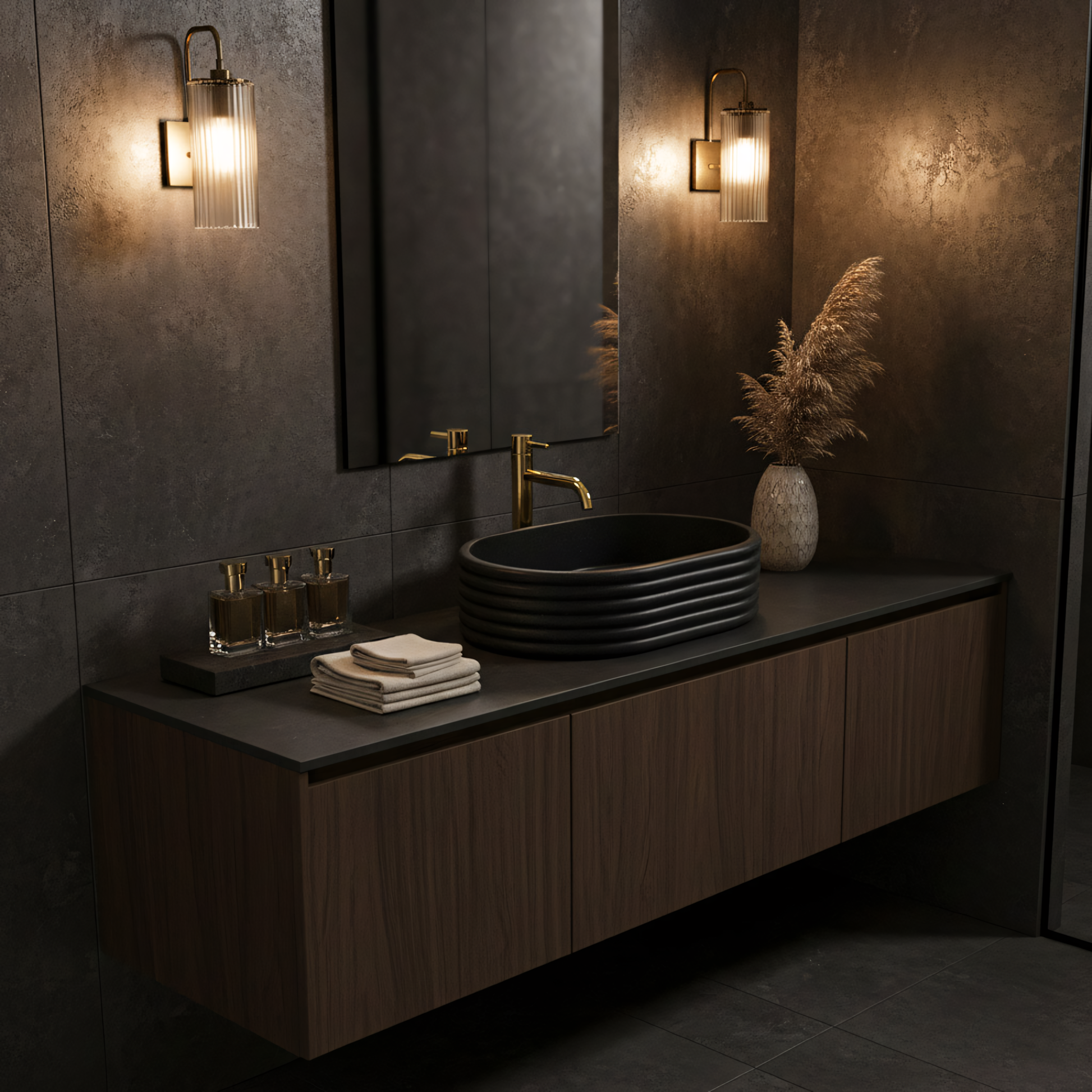 Aufsatzwaschbecken Rea Nicoletta Black  8
