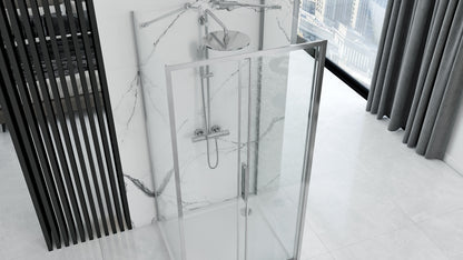 Duschkabine REA Rapid Slide Chrome Wandmontage 150 x 80 2