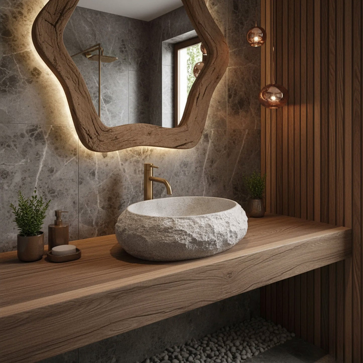 Aufsatzwaschbecken Rea Mika Beige  1