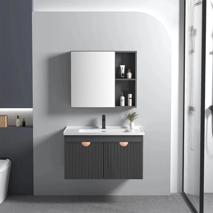 Badezimmermöbel-set Mit Waschbecken Mario 60cm Grey  1