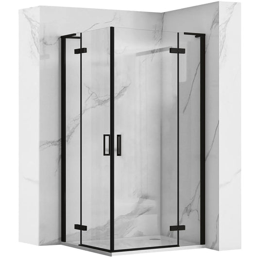 Duschkabine REA Hugo Double Black 90x90  1