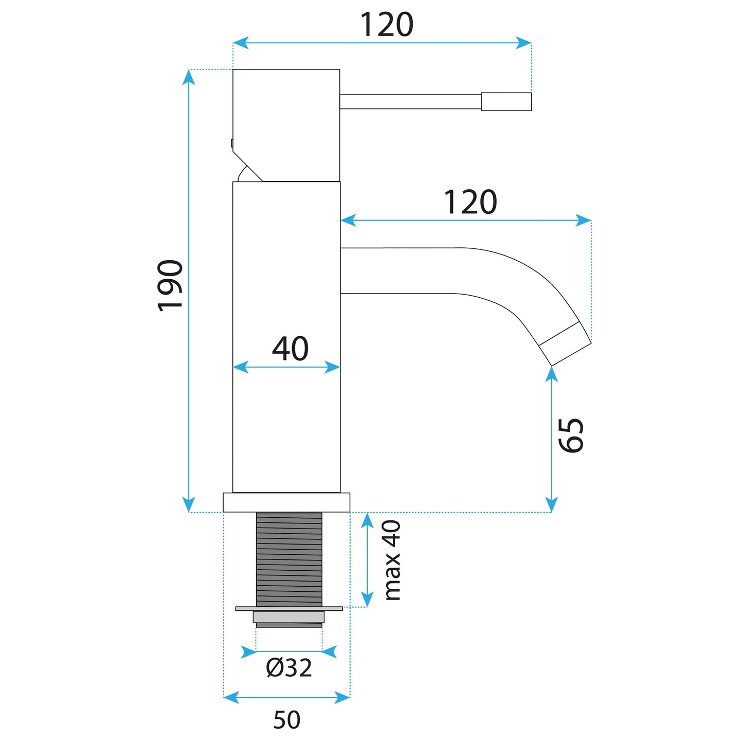 Waschbeckenarmatur Rea Lungo Diamond Gold  4