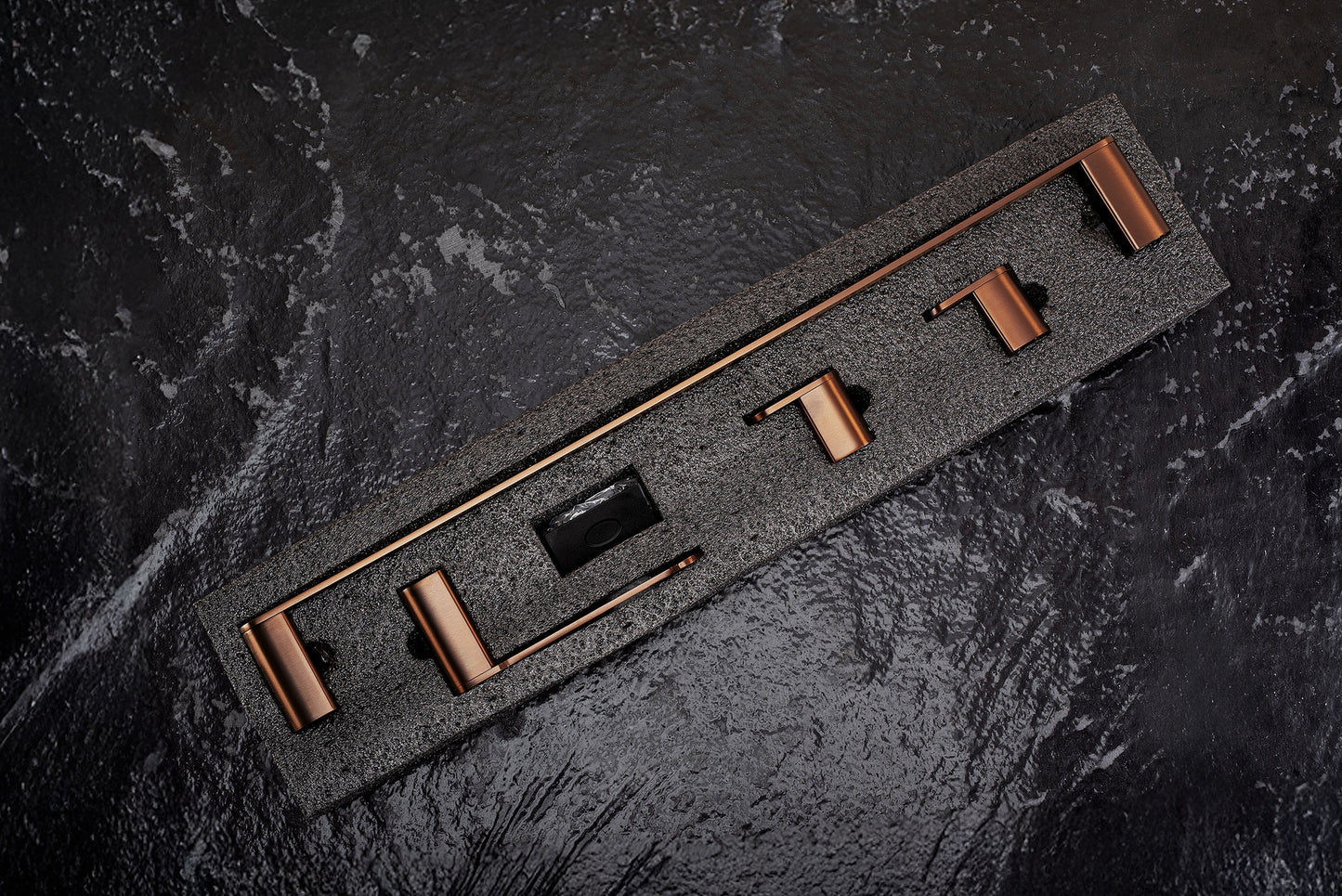 Badezimmer-accessoire-set Mati Brush Copper 4-teilig  7