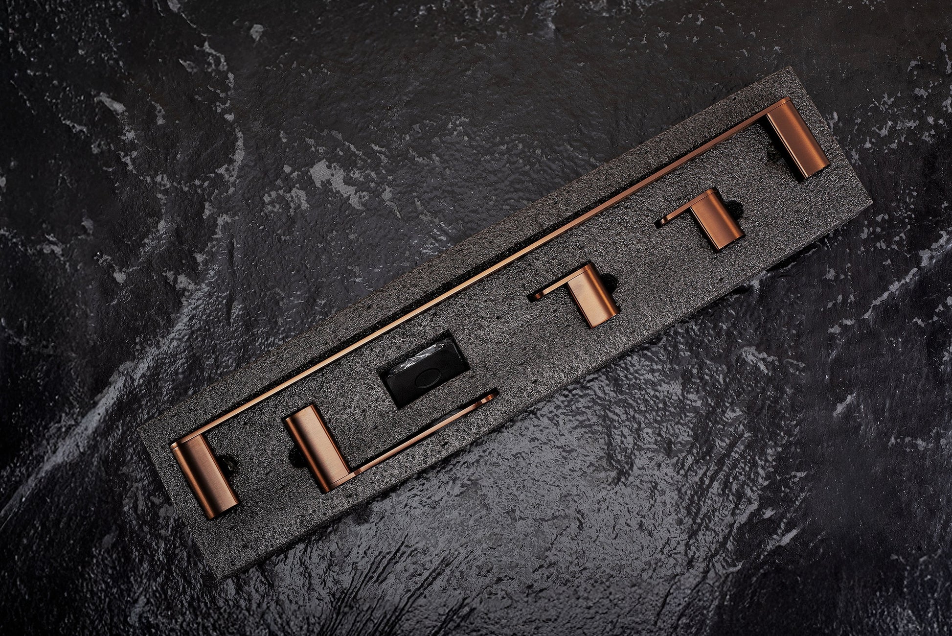 Badezimmer-accessoire-set Mati Brush Copper 4-teilig  7