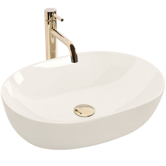 Aufsatzwaschbecken Rea LISA ECRU SHINY  1