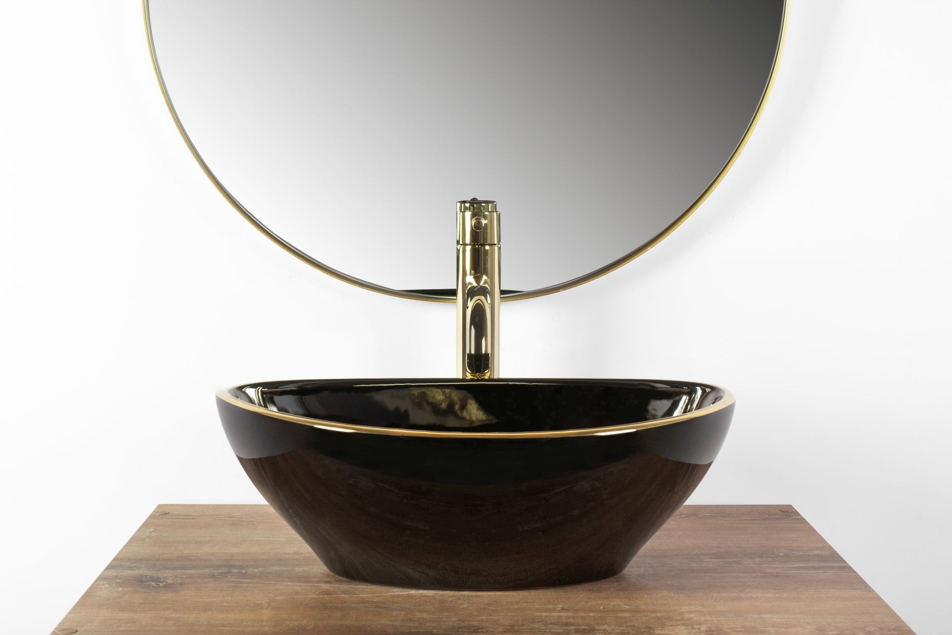 Aufsatzwaschbecken Rea Sofia Black Gold Edge 4