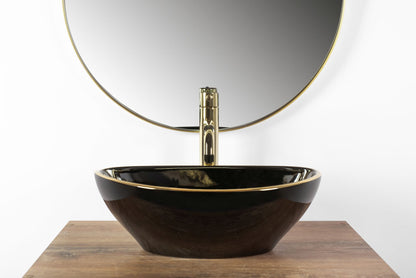 Aufsatzwaschbecken Rea Sofia Black Gold Edge 4
