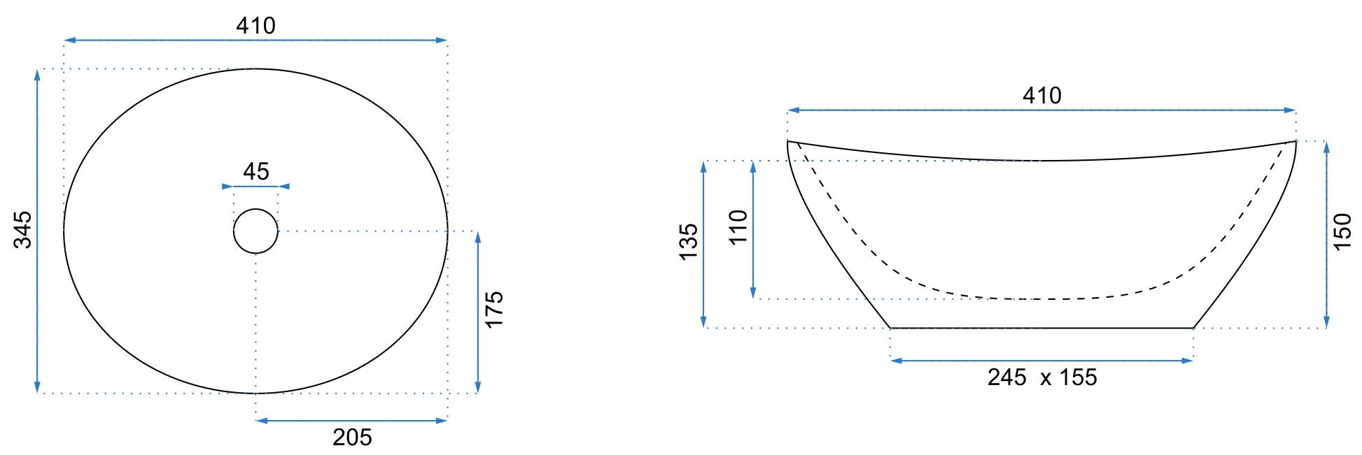 Aufsatzwaschbecken Rea Sofia Savana Matt  6