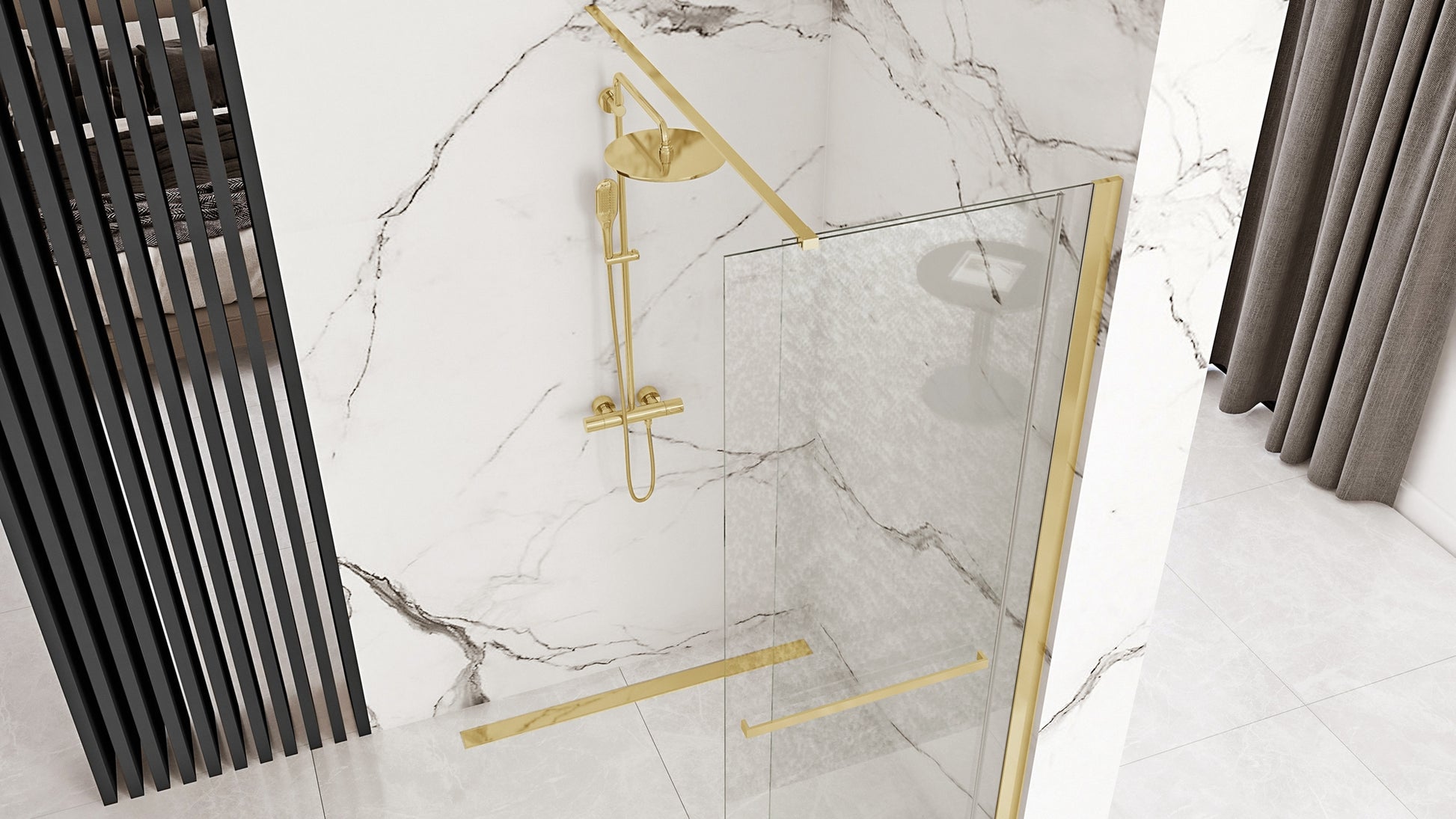 Duschwand Rea Cortis GOLD  120  5