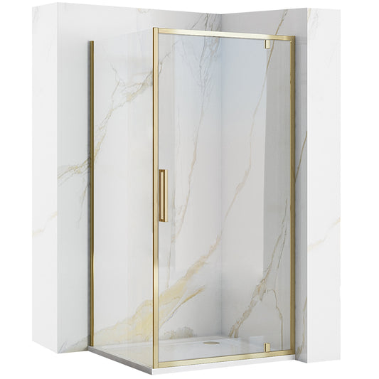 Duschkabine REA Rapid Swing Gold 90 x 100 1