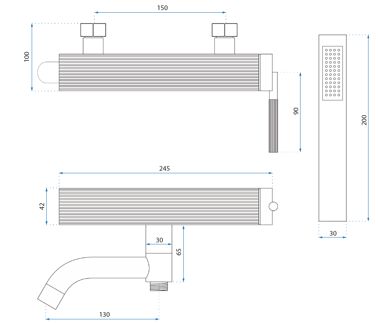 Wannenarmatur Rea Argon Brush Copper  6