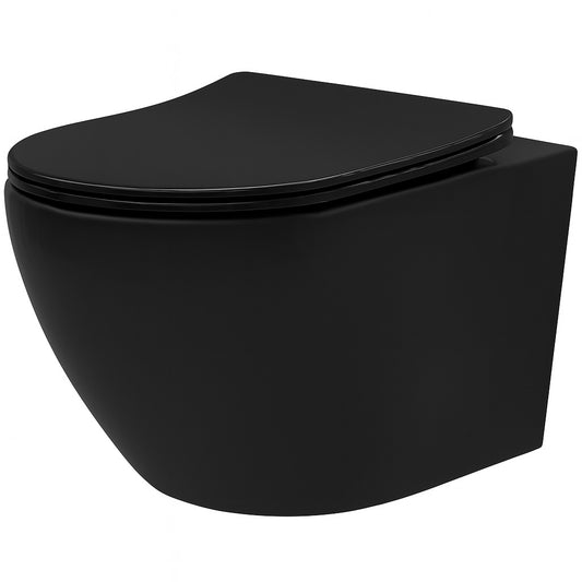 WC Schüssel Randlos Rea Carlo Mini Tornado NF BLACK MATT  1