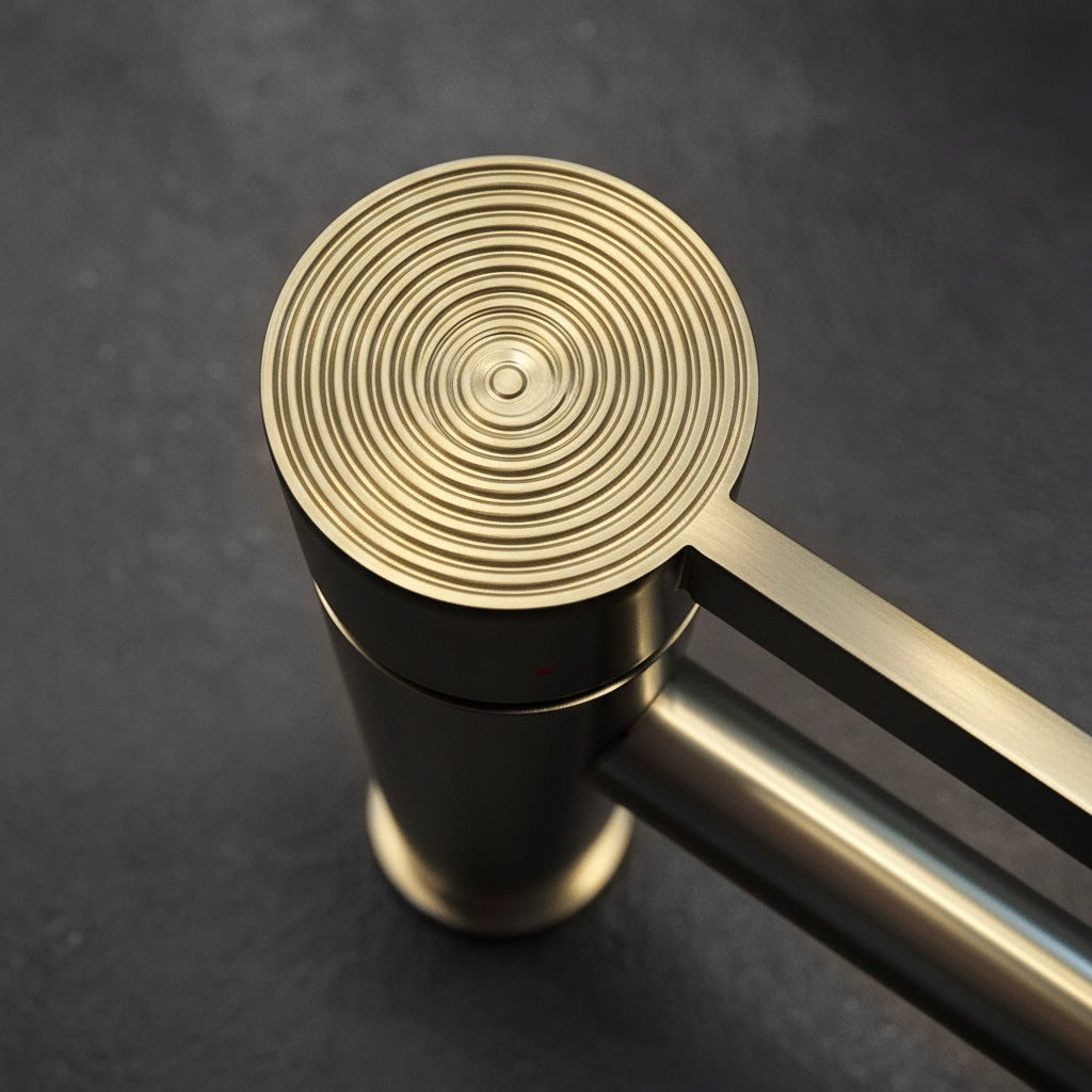 Waschbeckenarmatur Rea Foster Gold Brush Low  2