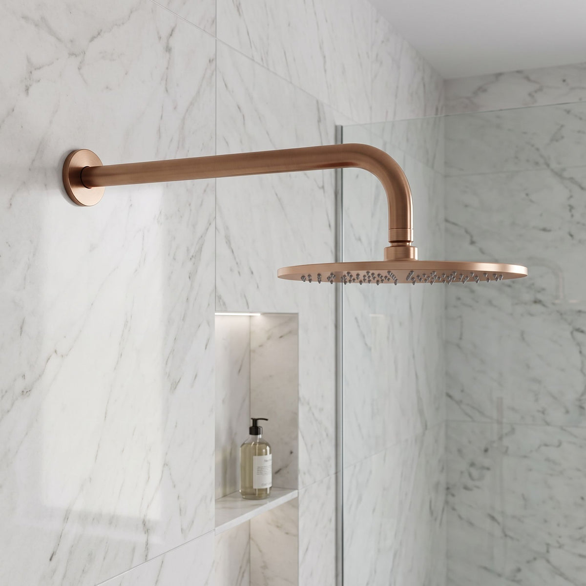Runder Duscharm REA JS-9021 40cm Brush Copper 7