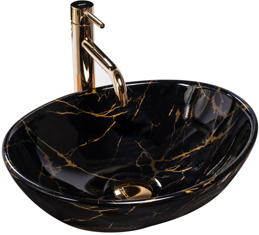 Aufsatzwaschbecken Rea Sofia Black Marble 1