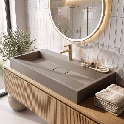 Waschbecken Konglomerat Rea GOYA TAUPE 100CM 10