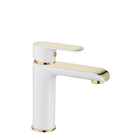 Waschbeckenarmatur REA Bloom White Gold Low  1