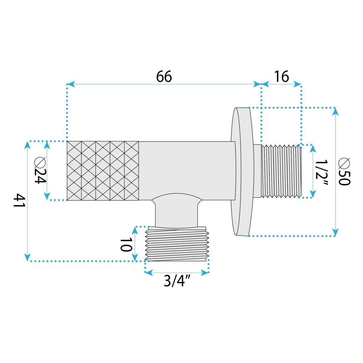 Eckventil Diamond 03 1/2" X 3/4" Titan 8