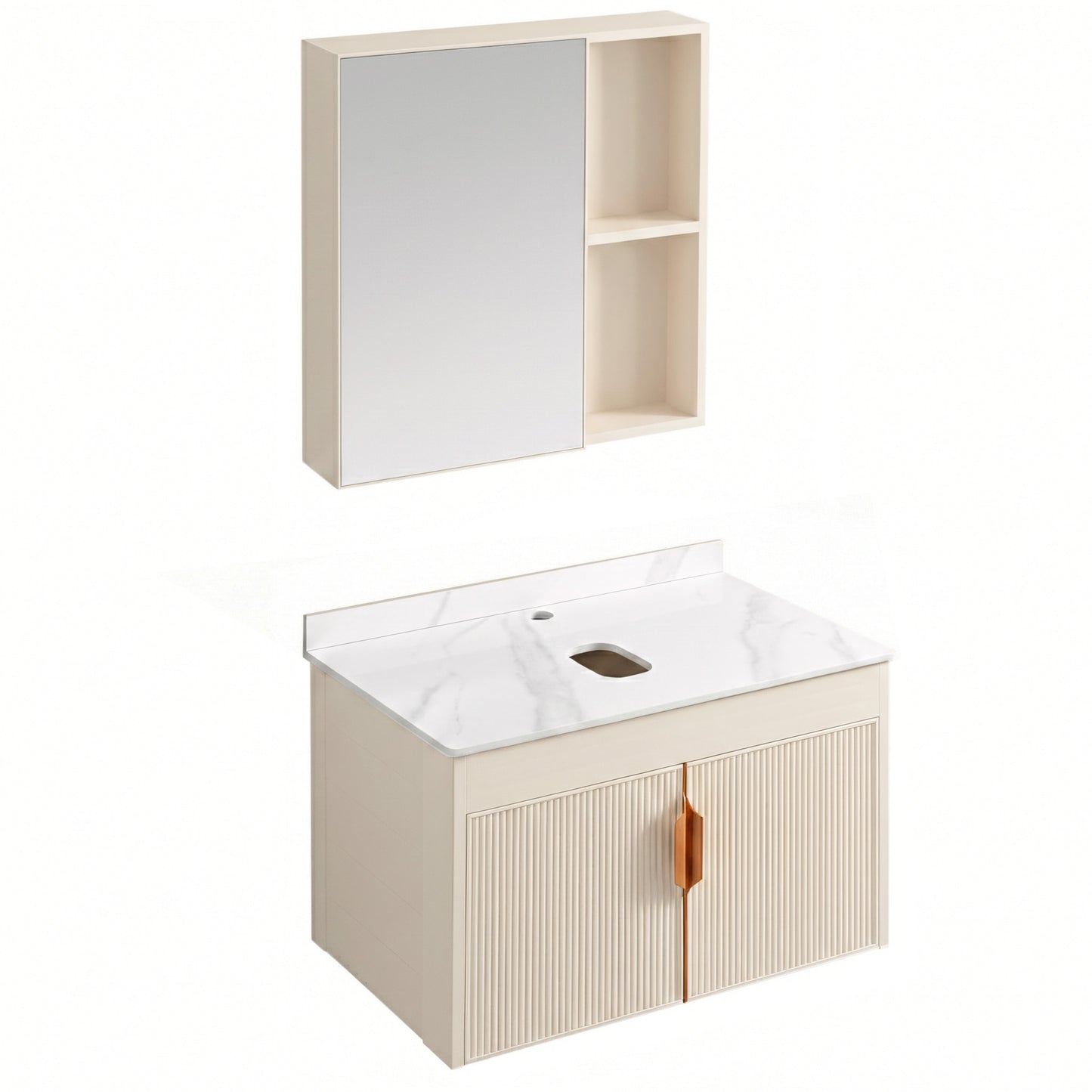 Комплект мебели для ванной с столешницей Modo 60cm Beige  2