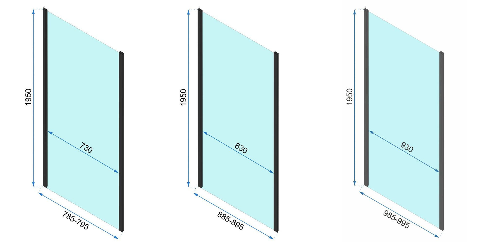 Eckdusche Rapid Swing 90 x 80 15