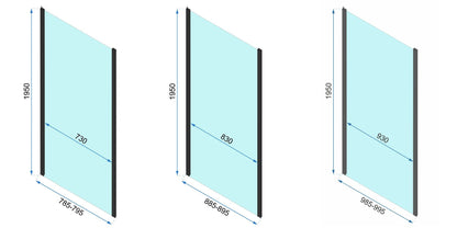 Eckdusche Rapid Swing 80 x 100 15