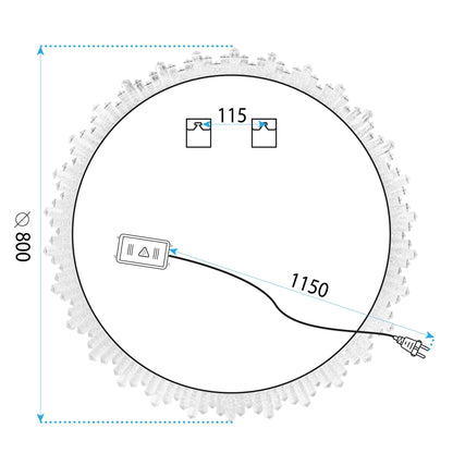 Spiegel LED 80cm X013  9