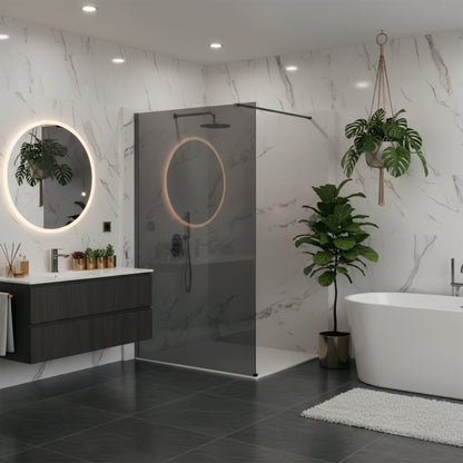 Duschwand Rea Flexi Grey / Titan 80  3