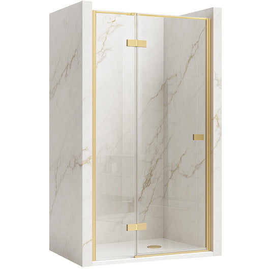 Duschtür Rea Atlas 80 Brush Gold linke 1