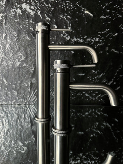 Waschbeckenarmatur Rea Lungo Grip Gun Grey Low  5
