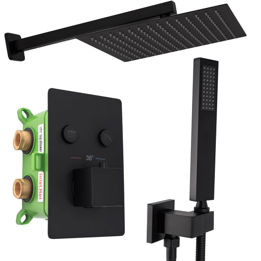 Unterputz Duschgarnitur Rea FENIX DAVIS BLACK +BOX  1