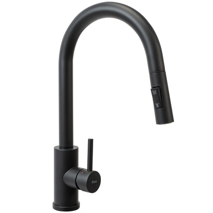 Edelstahlspüle Leo 50 Black mit Küchenarmatur 7