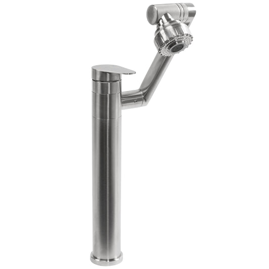 Waschbeckenarmatur Rea PACO Nickel Brush INOX High  1