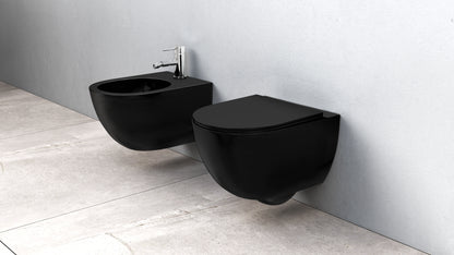 WC Schüssel Randlos Carlo Mini Flat Black mat  2