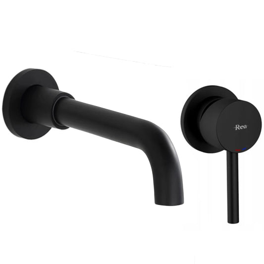 Unterputz Armatur Rea Lungo LONG black matt+Ibox  1