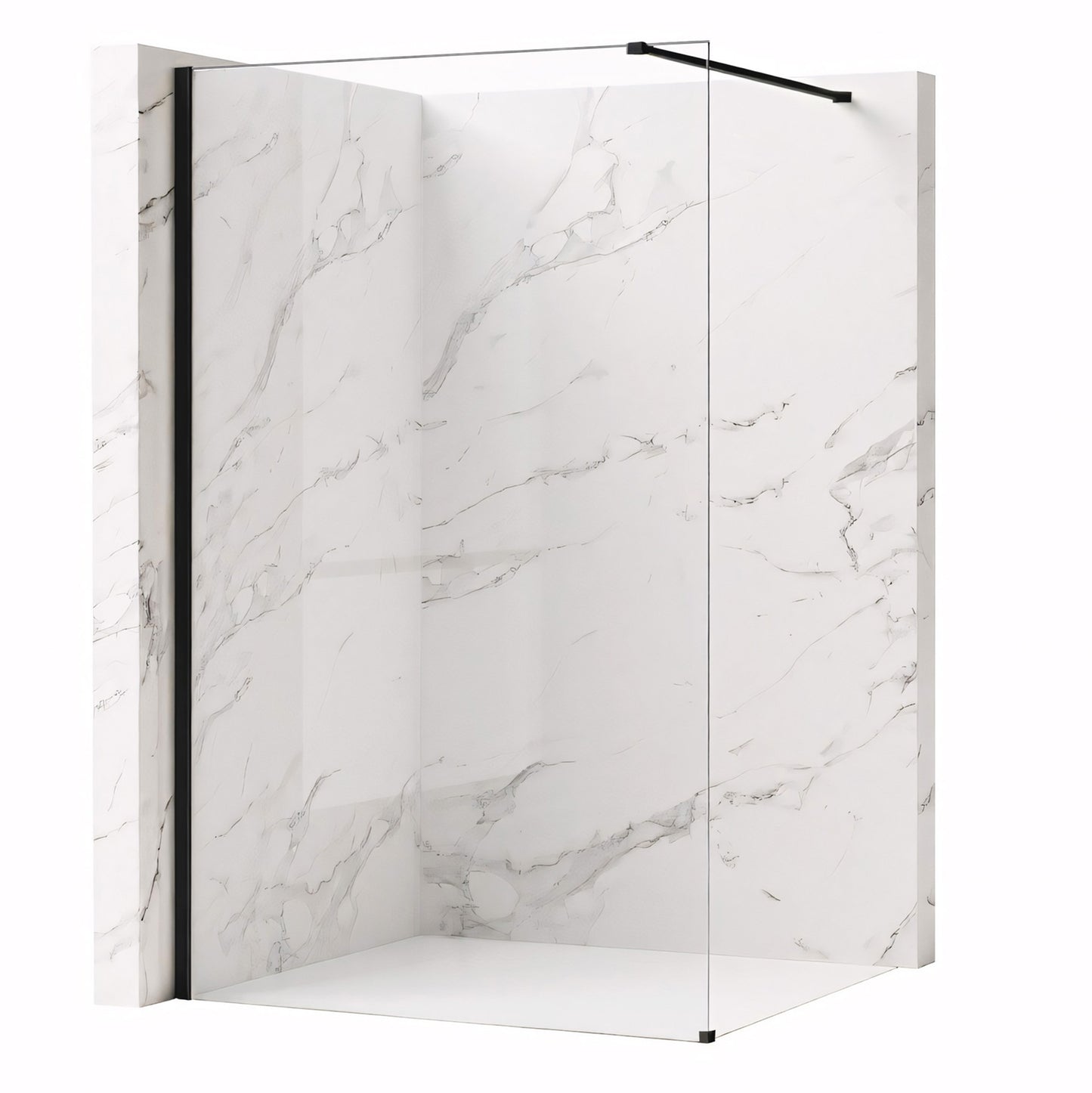 Duschwand Rea Flexi Transparent / Black 100  2