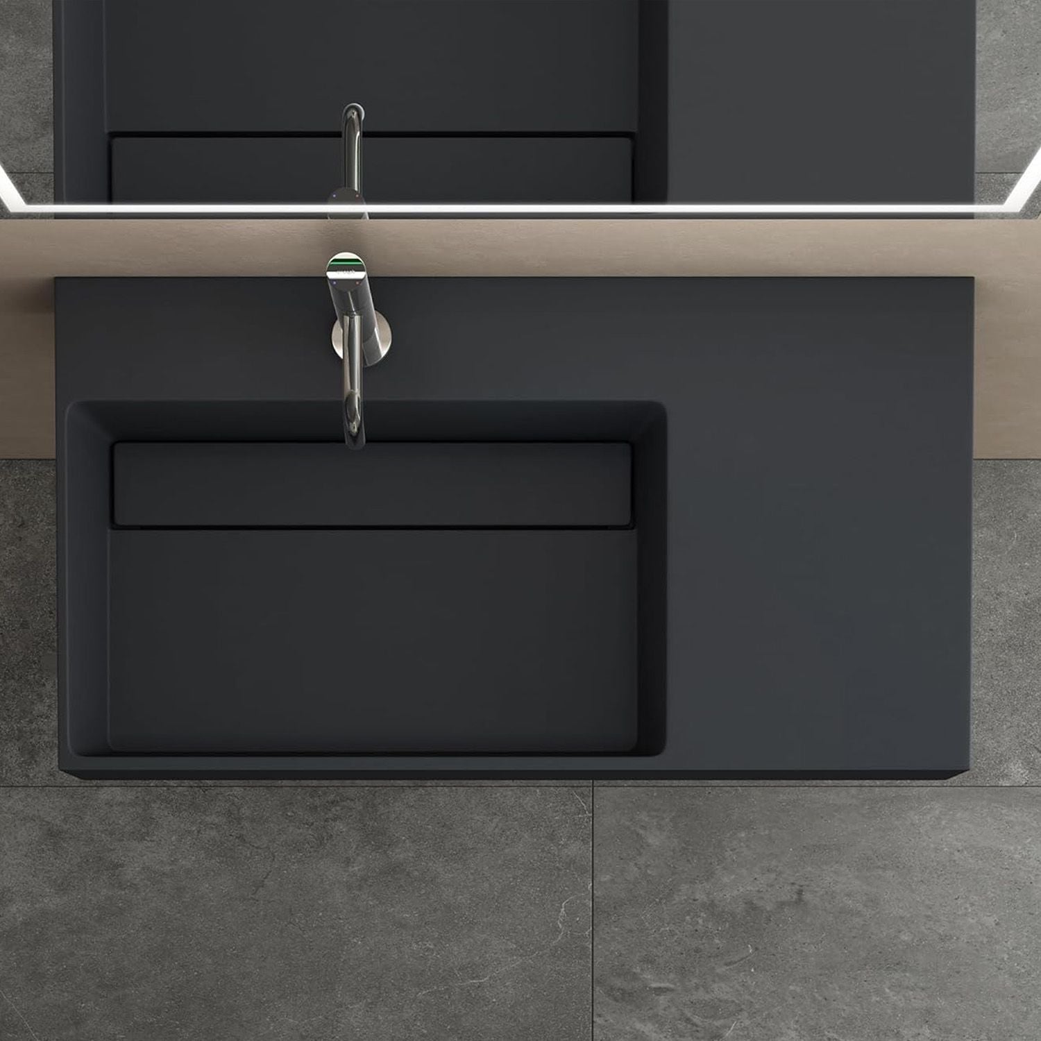 Waschbecken Konglomerat Archi 90 CM Grey MATT 5