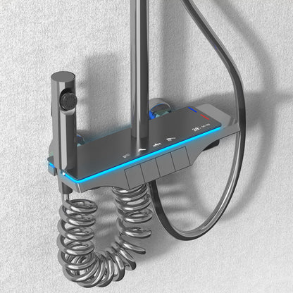 Duschgarnitur REA Savio Led Titanium  2