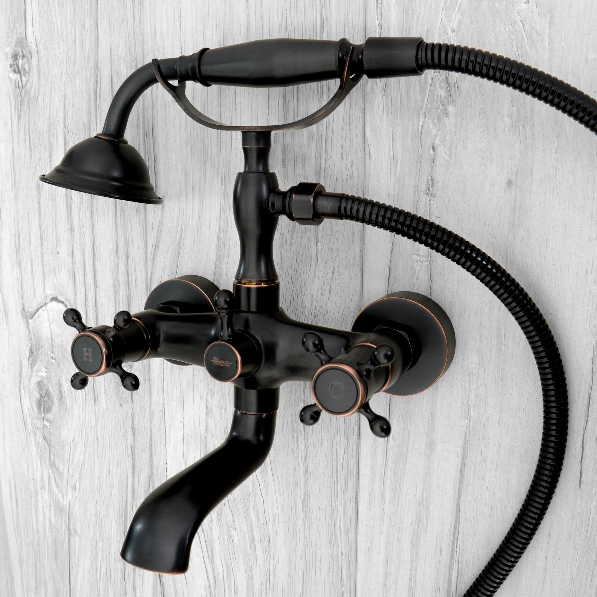 Wannenarmatur Rea Retro Old Black  2