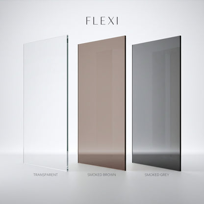 Duschwand Rea Flexi Transparent / Titan 80  8