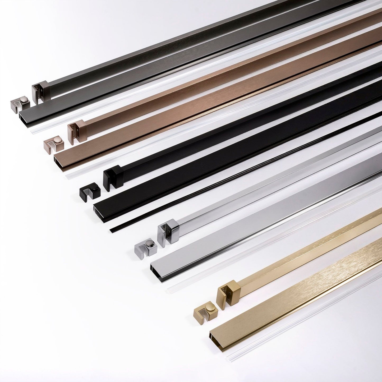 Duschwand Rea Flexi Grey / Brush Copper 130  12