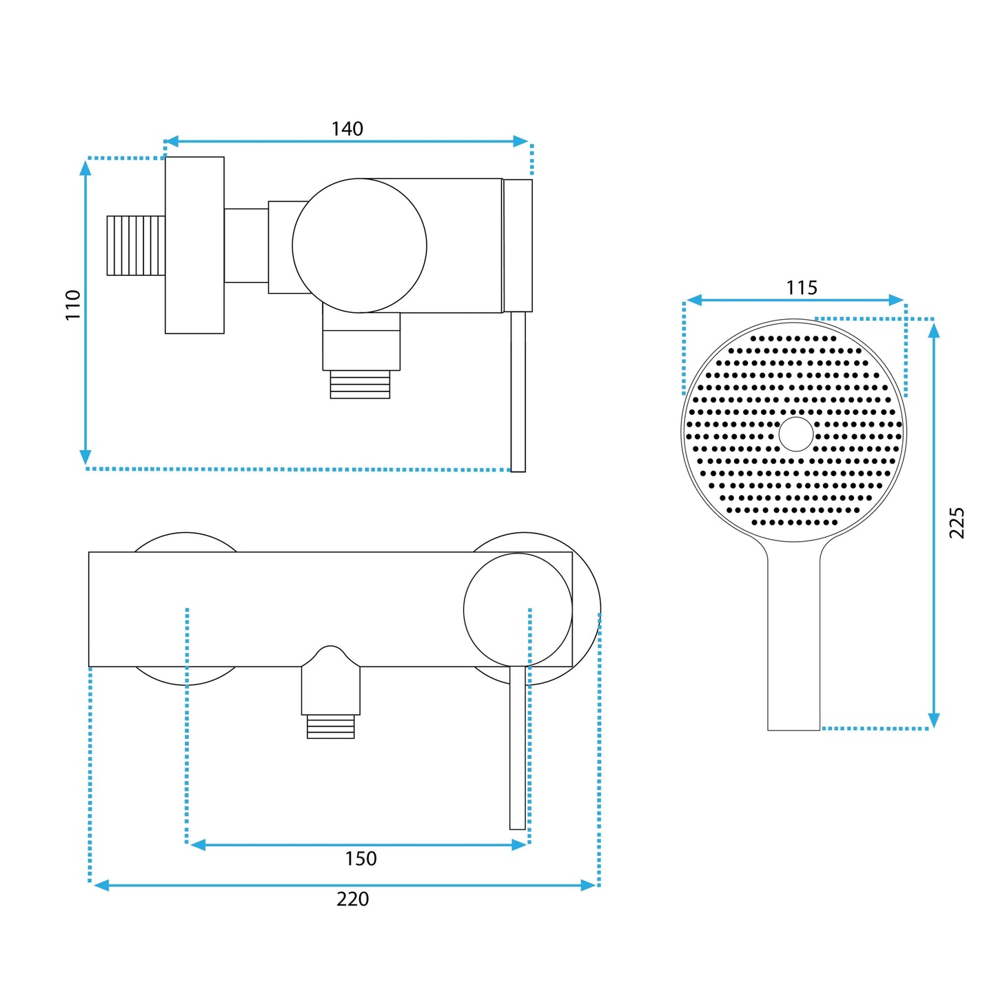 Duscharmatur Rea Foss/clif Brush Nickel  5