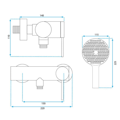 Duscharmatur Rea Foss/clif Brush Nickel  5